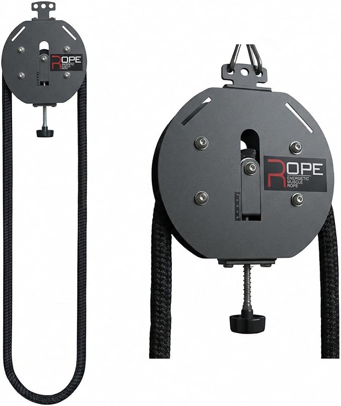 Endless Rope Trainer, Pulley Cable Machine System with Adjustable Resistance, Portable Cable Pulley System, Home Gym Equipment for Grip, Arms, Back and Body Coordination Exercises