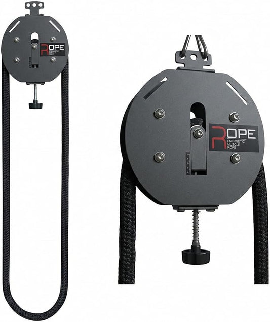 Endless Rope Trainer, Pulley Cable Machine System with Adjustable Resistance, Portable Cable Pulley System, Home Gym Equipment for Grip, Arms, Back and Body Coordination Exercises