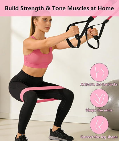 Home Resistance Training Kit - Full Body Workout Equipment with Suspension Straps, Handles & Door Anchor