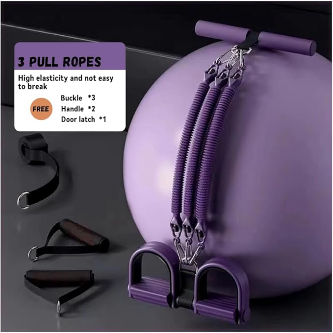 Multifunction Tension Rope Set,Upgraded Smart Stirrup Puller-Pedal Puller Tensioner Workout Bands Resistance with Abdomen/Waist/Leg/HIPS/Chest/Back