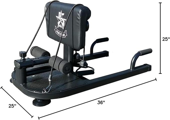 Multi Function Deep Sissy Squat Bench with 2 Exercise Resistance Handles | 8 in 1 Home Gym Machine Leg Exercise | Abdominal Exercises Sit Ups Push Ups Deep Squat Workout Strength Training (Black)