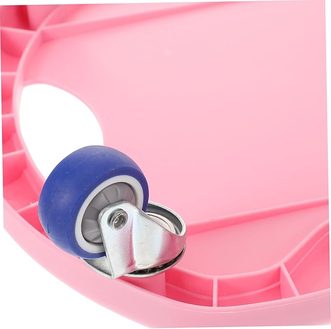 Abdominal Sliding Disc with Roller for Core Strength Training Fitness Workout Sliders Disc with Knee Pad Quiet Pink Design for Full Body Exercise and Calisthenics at Home Gym