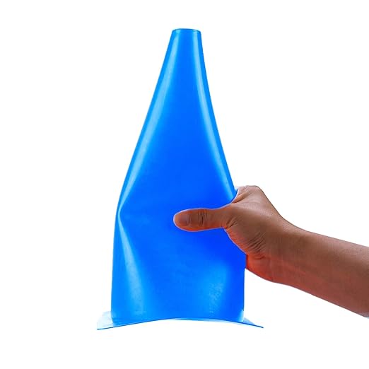 12 Inch Traffic Training Sports Cones, [10 Pack] Blue Safety Cones, Soccer Basketball Cones for Drills, Plastic Marker Cones for Indoor/Outdoor Activity & Festive Events