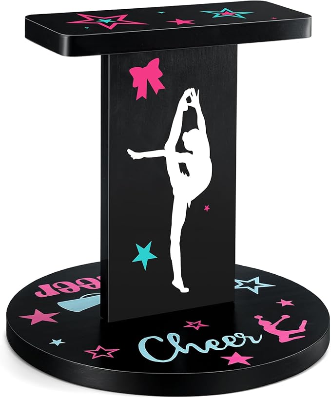 Weysat 12.2 x 13.2 Inch Wooden Cheer Flyer Stand Cheerleading Balance Trainers for Adult Core Strength, Stunt Flexibility & Coordination Training Equipment