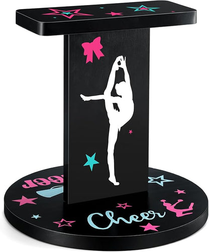Weysat 12.2 x 13.2 Inch Wooden Cheer Flyer Stand Cheerleading Balance Trainers for Adult Core Strength, Stunt Flexibility & Coordination Training Equipment