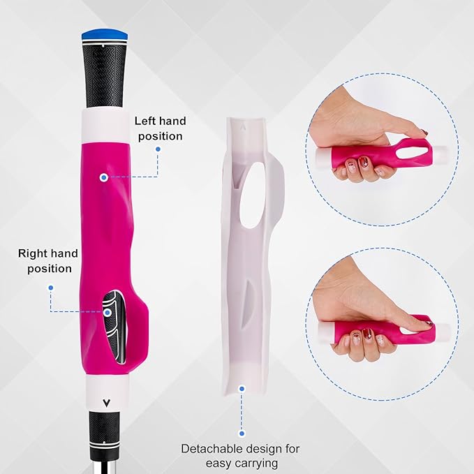 Golf Club Grip Trainer, Right Hand Lightweight Swing Trainer Golf Training Aid with Anti-Slip Wrist Support Accessories for Correct Hand Position & Grasp