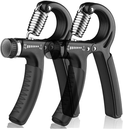 2 Pack Grip Strength Trainer, Hand Grip Exerciser Strengthener with Adjustable Resistance 11-132 Lbs (5-60kg), Forearm Strengthener Hand Exerciser for Musicians Athletes and Injury Recover