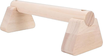 Focket 2 Pcs Wood Push Up Bars, Wooden Parallettes Bars with Non Slip Pads, Pushup Handles Calisthenics Equipment for Handstand Training, Home Fitness Equipment for Men Women