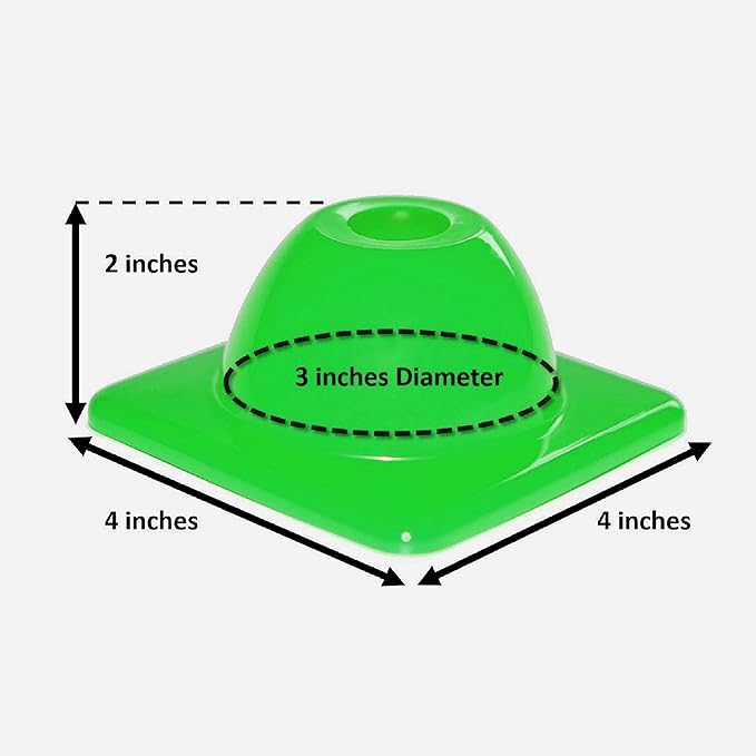 Heavy Duty Agility Training Cones (2 in, 6 in, 9 in, 12 in, 18 in, 28 in) for Sports and Kids Coaching, Multipurpose Field Marker Cones, Soccer, Basketball Drills, Bike, Motorcycle Training