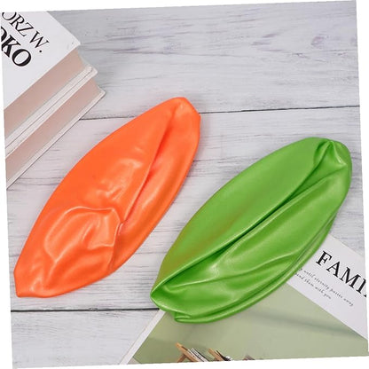 GARVALON 2pcs Anti-Burst Yoga Ball Set, Thickened Mini PVC Exercise Balls for Balancing Stability Trainer, Pilates Fitness Gym Use, Orange and Green, 15-35cm Random Size
