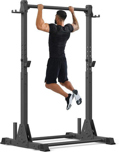 Pull Up Station, Strength Training Workout Pull Up Bar Free Standing for Home Gym, Adjustable Heavy Duty Pullup Bar Station Outdoor/Indoor, 600LBS Weight Capacity