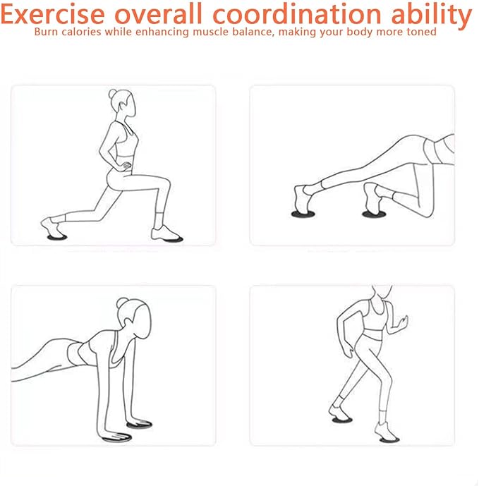 Core Sliders - Exercise Sliders | Yoga Pilates Gliding Disc | 2 Exercise Fitness Sliders | 2s Sided Gliding Sliding Discs | Core Gym Equipment | Pilates Sliding Plates for Women Men and Teens