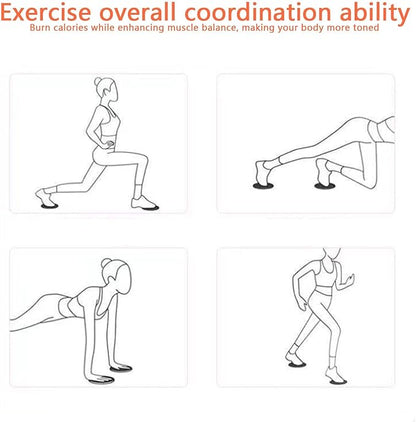 Core Sliders - Exercise Sliders | Yoga Pilates Gliding Disc | 2 Exercise Fitness Sliders | 2s Sided Gliding Sliding Discs | Core Gym Equipment | Pilates Sliding Plates for Women Men and Teens