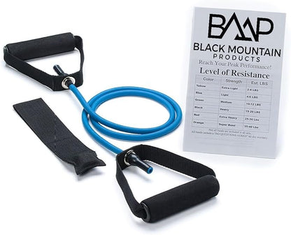 Black Mountain Products Single Resistance Band - Door Anchor and Starter Guide Included