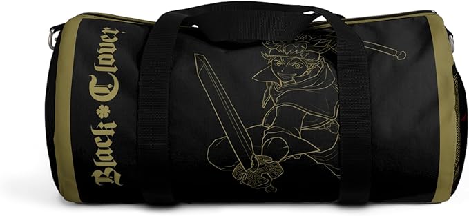 Anime Gym Bag for Women Men - Large Capacity Waterproof Workout Fitness Travel Sports Bags Fashion Street Camping ExpandaCLe Carry On Duffle Bag For Couple (Clover) PTY