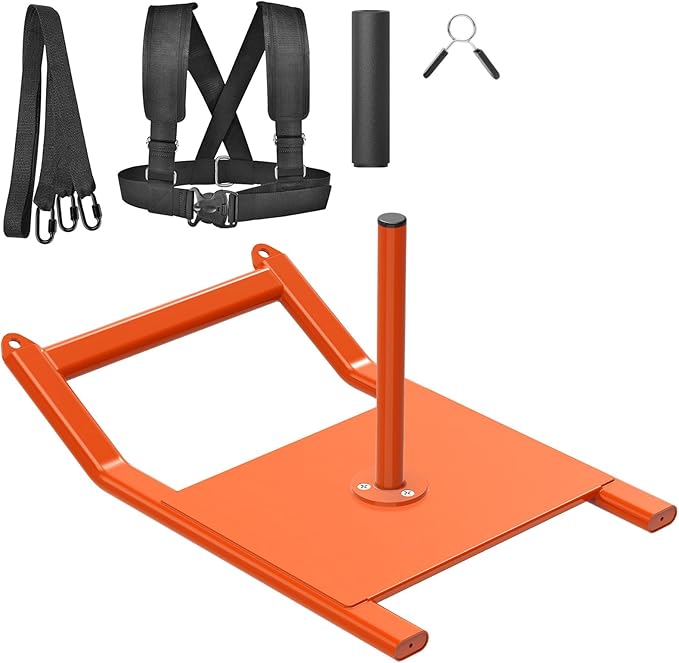 Kipika Weight Sled, Workout Sled, Fitness Strength Training Sled, Speed Training Sled for Athletic Exercise, Speed Improvement, Easily Through Obstacles, Suitable for 1" & 2" Weight Plate