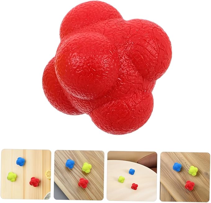ibasenice 6pcs Agility Training Ball Hexagon Ball Hand Eye Coordination Training Hockey Equipment Fitness Reaction