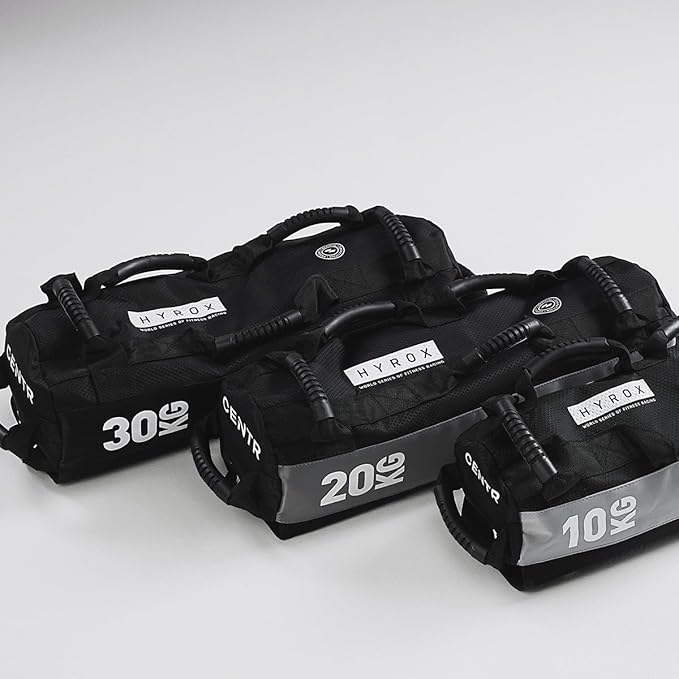 CENTR x HYROX Competition Sandbag – Training Bag with 7 Handles, Cordura® Nylon Construction with Reinforced Double-Stitched Seams and Non-Slip Handles, 10/20/30 kg – HYROX Gear