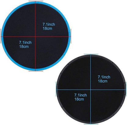 Runee Gliding Disc Sliders for Fitness and Training Workout - Dual Sided Core Sliders for Multipurpose Use - 2 Discs for Ultimate Full Body Workout at Home or Travel