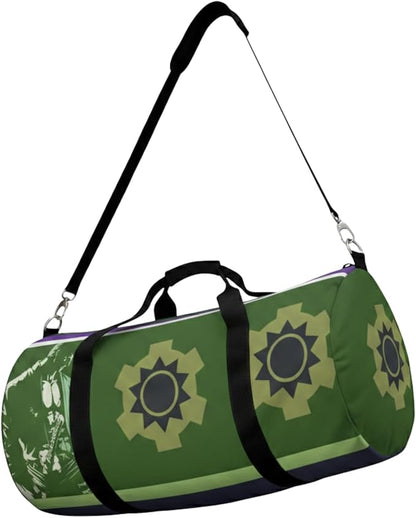 Anime Gym Bag for Women Men - Large Capacity Waterproof Workout Fitness Travel Sports Bags Fashion Street Camping ExpandaCLe Carry On Duffle Bag For Couple (Green Zzro) PTY