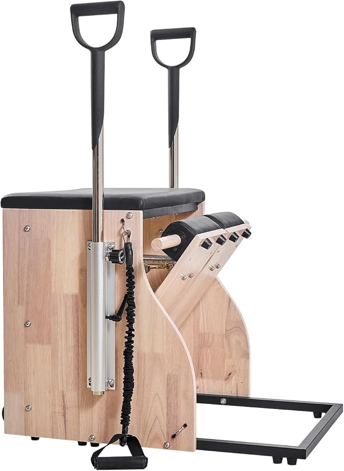 VEVOR Pilates Reformer Accessories for Home Gym, Include Reformer Box/Chair/Spine Corrector/Wall Mounted Machine/Jump Board/Foldable & Dual Resistance Springs