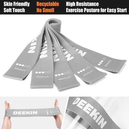 DEEKIN 20 Pcs Resistance Bands Bulk Loop Resistance Exercise Bands for Working Out Stretch Yoga Starter Set Elastic Exercise Fitness Band Equipment for Home Fitness, Gym, Yoga