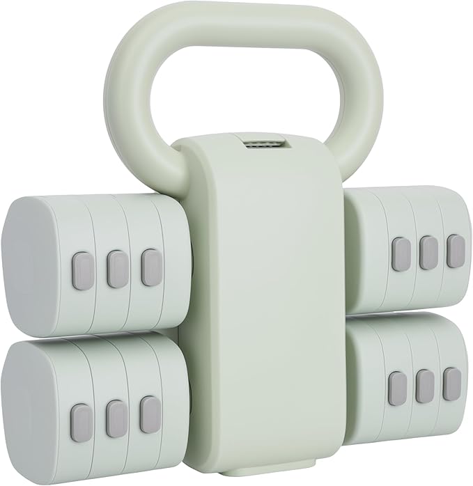 Adjustable Dumbbell Set of 2, 4 in 1 Free Weights for Women with Fast Adjustment, Home Gym & Outdoor Exercise Training, Includes 2.2lb 3.3lb 4.4lb 5.5lb Hand Weights, Compatible with Kettlebells