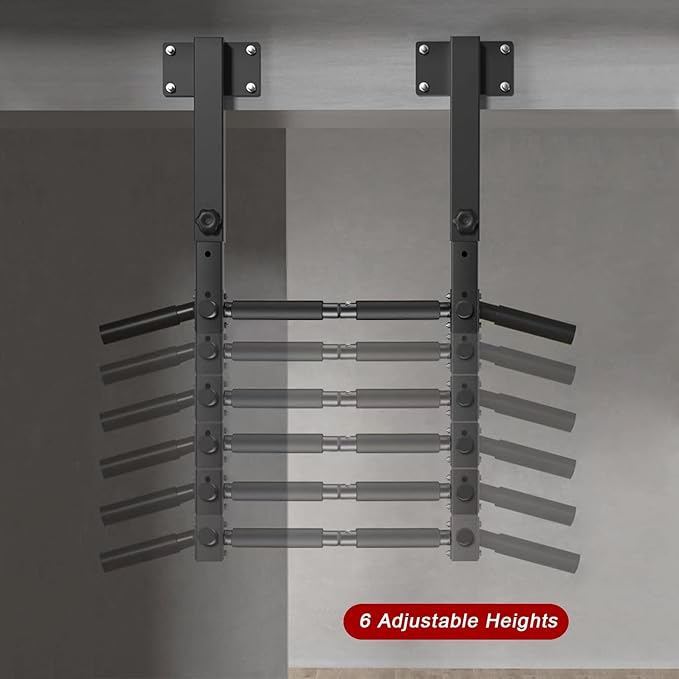 Wall Mount Pull Up Bar, Joist Beam Rafter Mount Pull-up Bar, Ceiling Mounted Chin Up Bar for Home Gym with Punching Bag Hanger