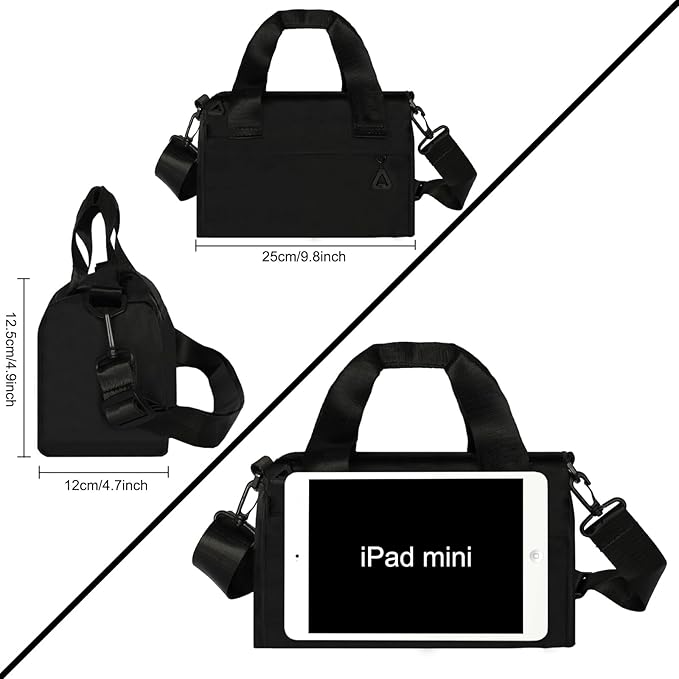 Mini Gym Bag Sport Bag Adjustable Small Duffle Bag Detachable Strap Gym Tote for Women Men Portable Fitness Shoulder Bag for Sports Travel (Black)