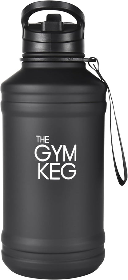 THE GYM KEG Stainless Steel Water Bottle - Leak-Proof, Insulated Beverage Container for Hot and Cold Drinks - Durable, Versatile and Kid-Safe - Keg Stainless Steel Bottle - New