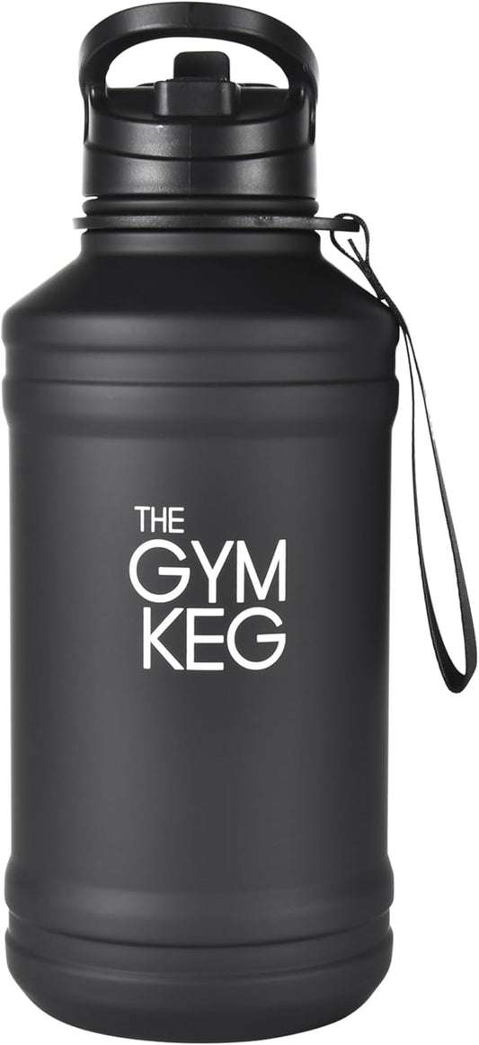 THE GYM KEG Stainless Steel Water Bottle - Leak-Proof, Insulated Beverage Container for Hot and Cold Drinks - Durable, Versatile and Kid-Safe - Keg Stainless Steel Bottle - New