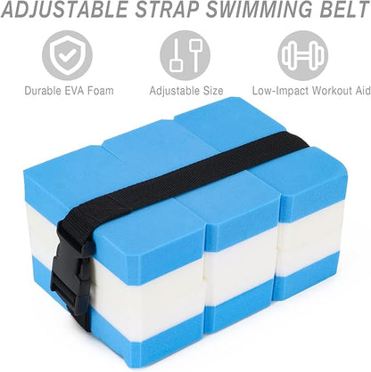 NEAGLORY 5 Pieces Water Aerobics Set, Aquatic Exercise Set Pool Fitness Equipment with Foam Dumbbell, Swim Kickboard, Pull Buoy, Aquatic Swim Belt for Water Workout