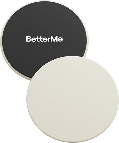 BetterMe Pilates Sliders – Dual-Sided Exercise Sliders for Core Training – Compact Workout Gliders for Home Fitness, Abs & Full Body Workouts