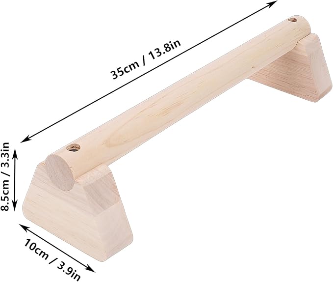 2PCS Wood Push Up Bars with Non Slip Base Pad Exercise Home Workout Equipment Wooden Parallettes Handle Stands Grip for Men Strength Training, Planks Calisthenics