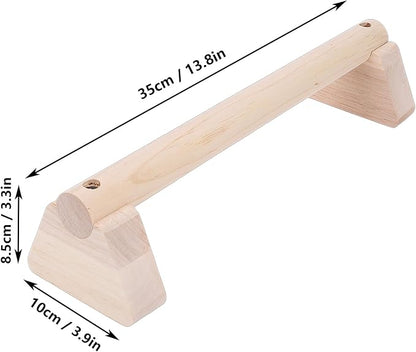 2PCS Wood Push Up Bars with Non Slip Base Pad Exercise Home Workout Equipment Wooden Parallettes Handle Stands Grip for Men Strength Training, Planks Calisthenics