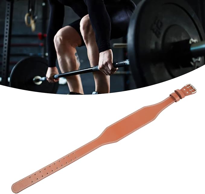 Huleo Weight Lifting Belt, Waist Sports Belts stabilize The Spine for Men for Squats Brown