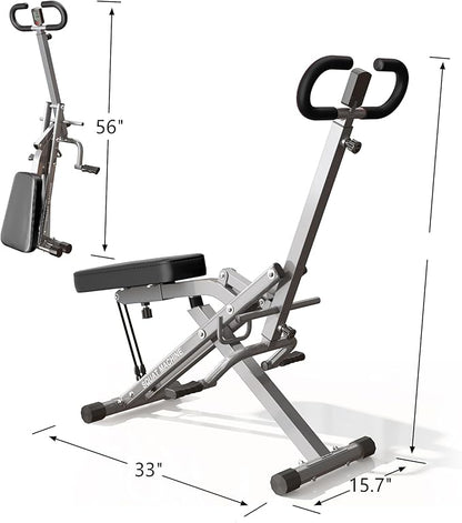 SogesPower Squat Machine for Home Gym, Squat Rowing Machine with Adjustable Resistance and Optional Full Motion, Squat Assist Trainer for Glutes & Legs Workout, Up to 330lbs