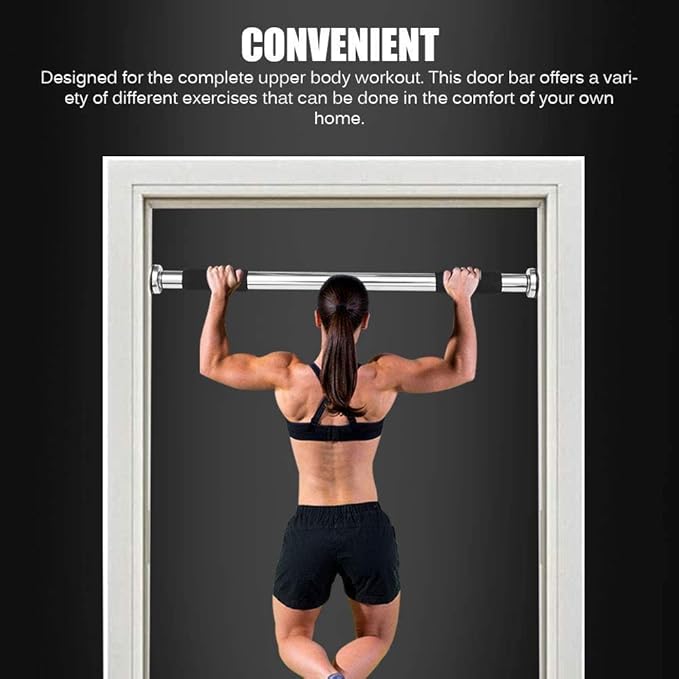Pull-up Bar Wall Mounted Pull Up Bar Home Fitness Door Exercise Bar Upper Body Workout Doorway Adjustable Load 80kg for Home Gym Workout