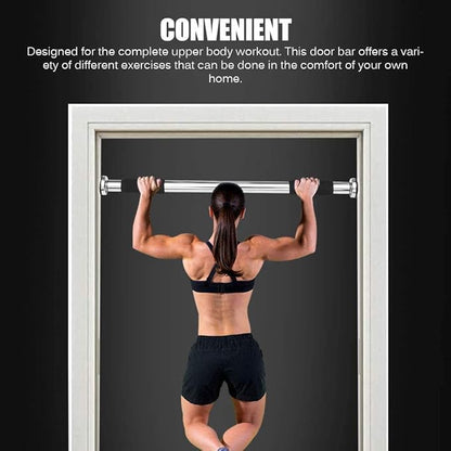 Pull-up Bar Wall Mounted Pull Up Bar Home Fitness Door Exercise Bar Upper Body Workout Doorway Adjustable Load 80kg for Home Gym Workout
