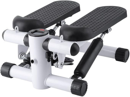 Lightweight Portable Air Stepper Climber Exercise Fitness Thigh Machine with DVD Resistant Cord for Home Workout Gym (White)