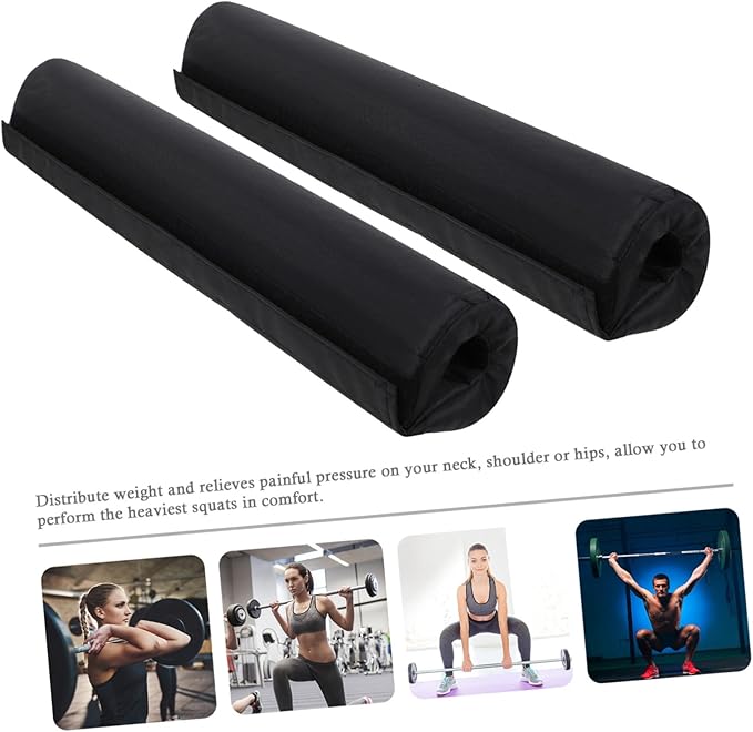 Barbell Shoulder Pads Adjustable Squat Rack Ropes Training Protector Wrist Wraps for Weightlifting Gym