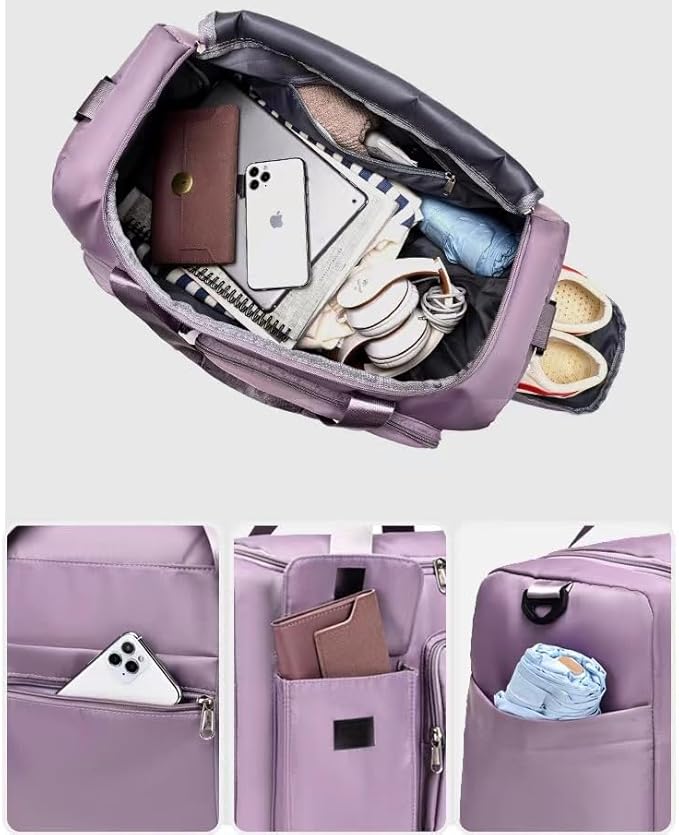 New Sports Tote Gym Travel Luggage Shopping Delivery Weekend Camping Overnight Bag (Jewelry blue)