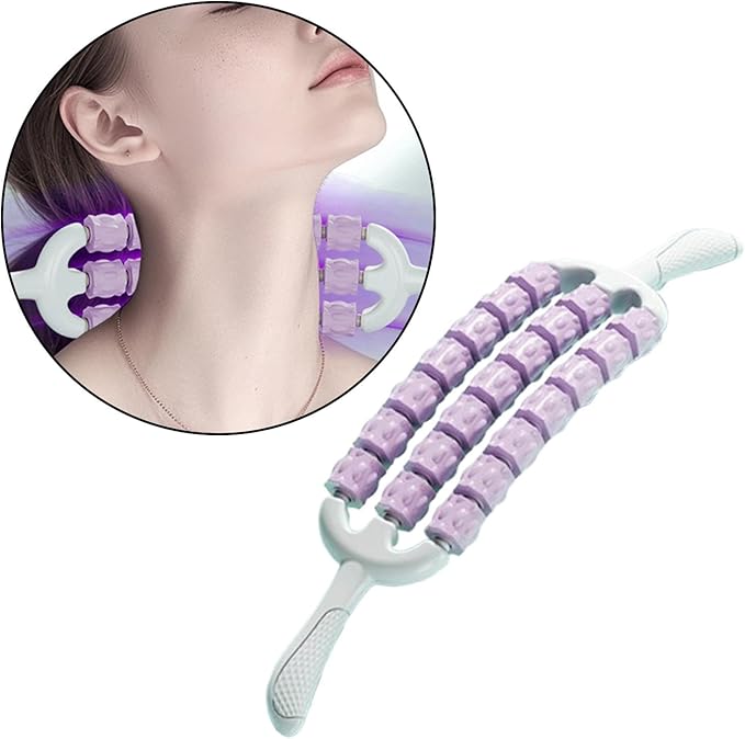 Handheld Massage Roller Stick Yoga Muscle Relaxation Roller Massage Hammer Fitness Manual Massage Tool for Gym Boys Girls