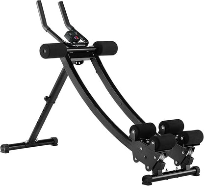 VEVOR AB Workout Machine, Ab Workout Equipment at Home Gym, Core & Abdominal Trainers for Women, 440 lbs Weight Capacity Strength Training Ab Cruncher, Foldable Adjustable Fitness Exerciser