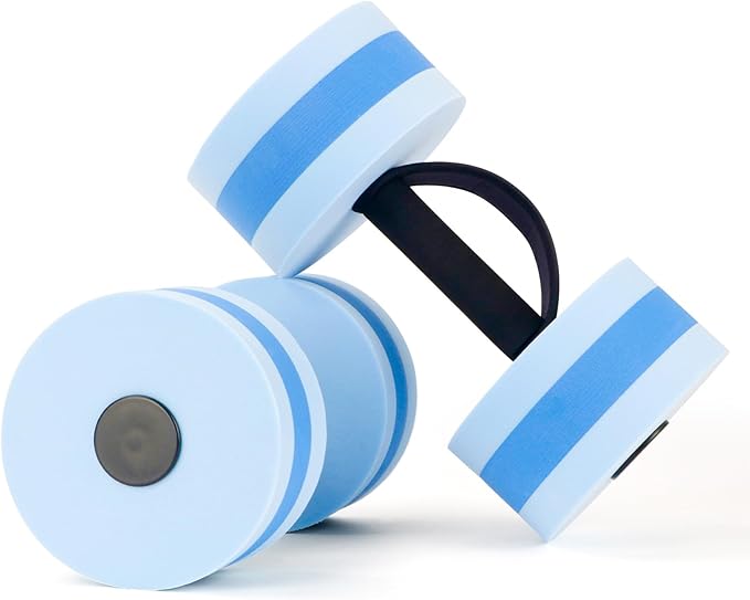 UNAOIWN Water Weights for Pool Exercise 2Pcs Water Dumbbells Aerobics Pool Barbells Lightweight Resistance Aquatic Dumbbell for Swimming