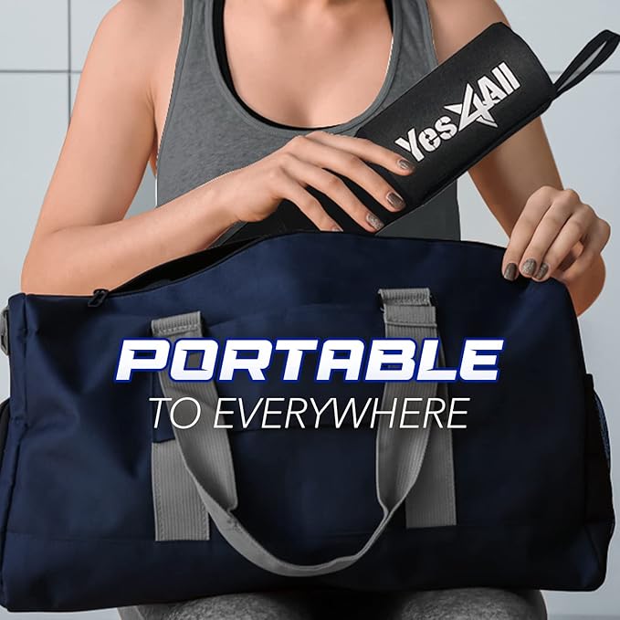 Yes4All Ergonomic Foam Bar Pad, Olympic Barbell Squat & Neck Pad for Squats, Hip Thrusts & Weight Lifting Bar