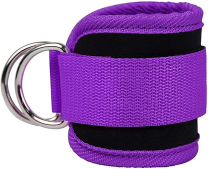 Ankle Strap Ankle Resistance Band Wrist Cuff Padded Strap Adjustable Fitness Glute Kickback D-Ring for Cable Machine Gym Foot Leg Training Brace Support 1 Pack