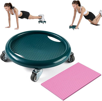 Ab Roller Wheel, Women's Multifunctional Abdominal Wheel Board with Mat, 360° Rotating, for Full Body Fat Burning Tummy Weight Control Gym or at home workout equipment