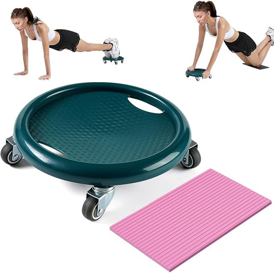Ab Roller Wheel, Women's Multifunctional Abdominal Wheel Board with Mat, 360° Rotating, for Full Body Fat Burning Tummy Weight Control Gym or at home workout equipment