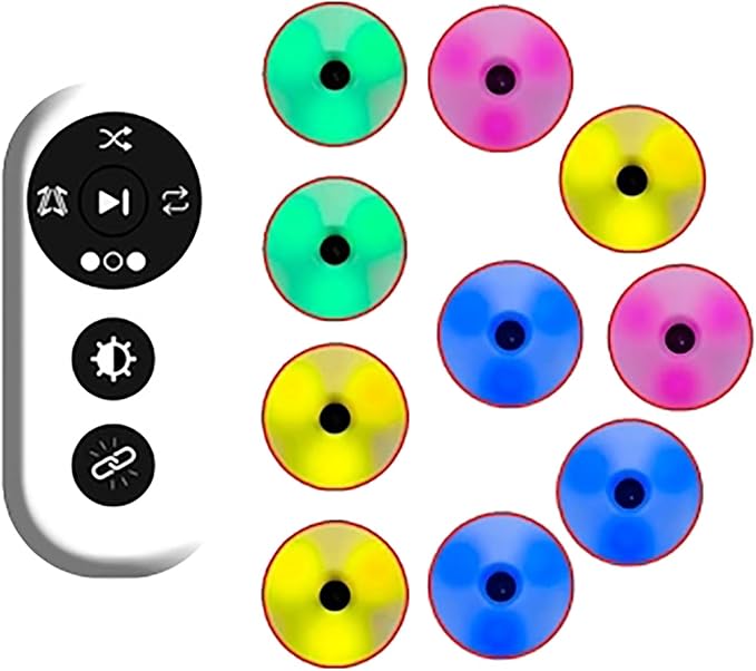 Reaction Training Light, Agile Reaction Training Kit with Remote Control, 4 Training Modes, 4 Light Colors, Improve Balance/Reaction/Agility/Speed/Cognition, for Physical Training